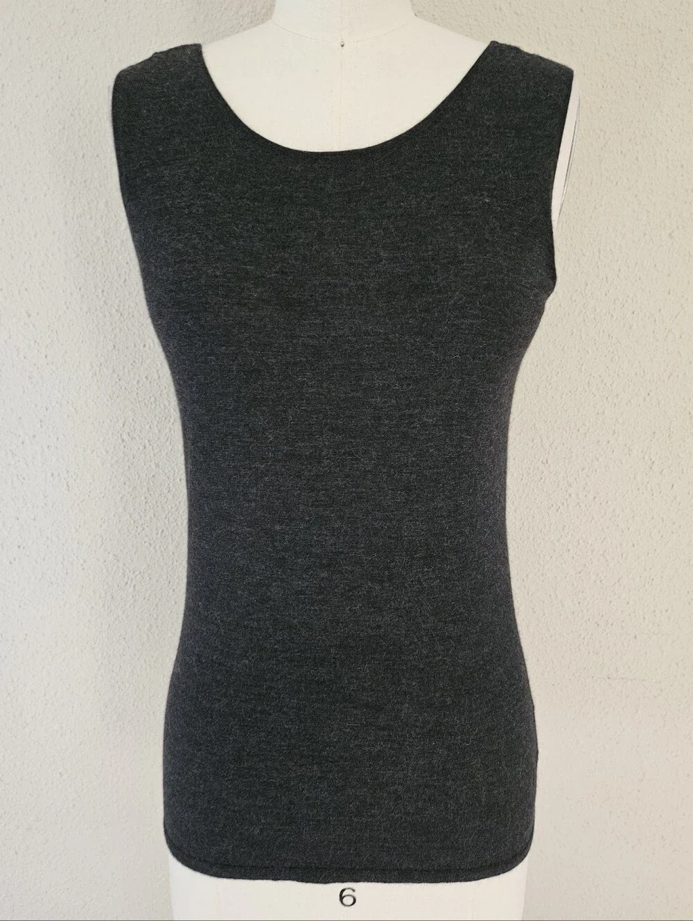 Carlisle Collection 100% Cashmere Sleeveless Sweater Tank Gray S